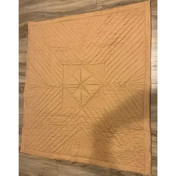 Homemade Book Quilt Children Pencils Brown Tan Wall Hanging 49" X 44.5" Teacher - Picture 5 of 10